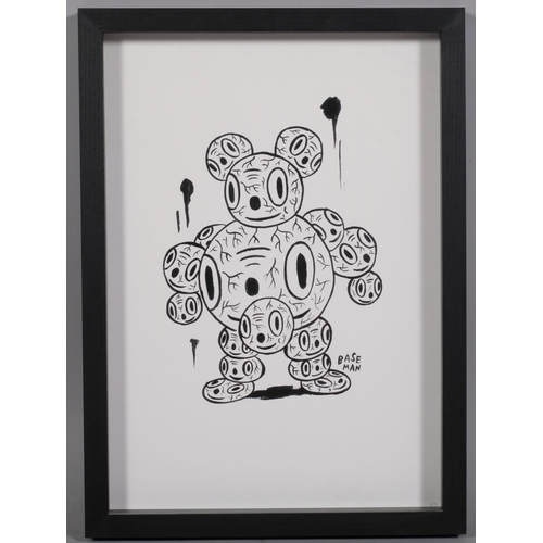 627 - Gary Baseman (born 1960), balloon figure, print, no. 3/3, overall frame dimensions 45cm x 32.5cm