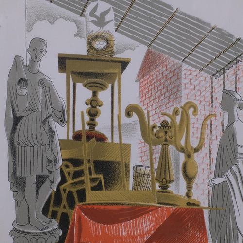 633 - Eric Ravilious (1903-1942), lithograph in colours on paper, Second Hand Furniture and Effects, 22.5c... 