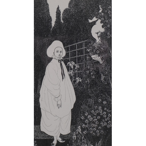 643 - Aubrey Beardsley (1872-1898), original line block print on paper, Frontispiece to The Pierrot of the... 