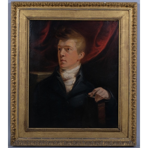 675 - 19th century portrait of a gentleman holding a book 