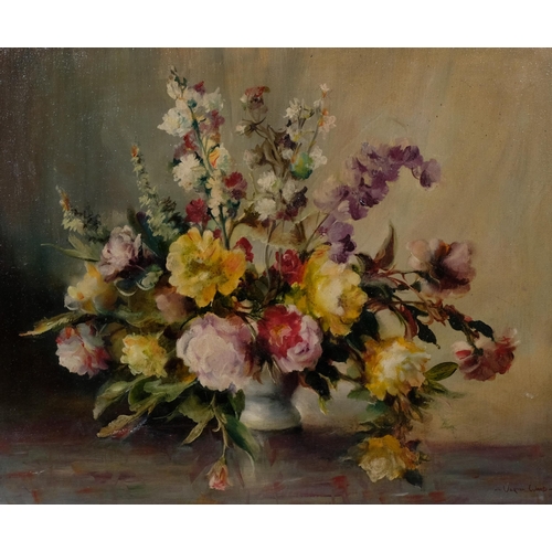 700 - Vernon Ward, still life study, oil on canvas, signed, 50cm x 60cm, framed