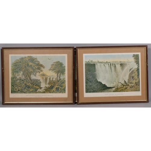 728 - Thomas Baines, 5 South African scenes, photo lithographs, image 27cm x 40cm, framed