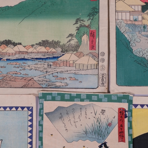 743 - Folder of Japanese colour woodblock prints (7)