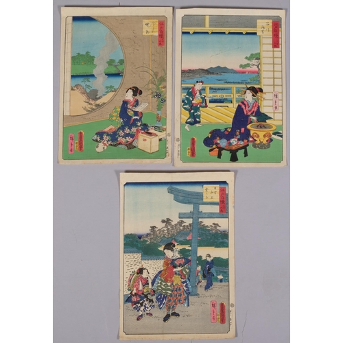 745 - Folder of Japanese colour woodblock prints (3)