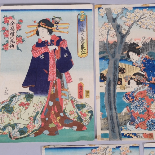 746 - Folder of Japanese colour woodblock prints (5)