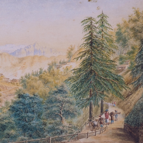 758 - India and Kashmir, 4 x 19th century watercolours, all unsigned, 30cm x 45cm, ex-Geoffrey Roome Colle... 