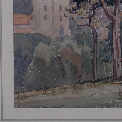 792 - Edward Leslie Badham, view of Hastings, signed and dated 1935, 26cm x 36cm, framed