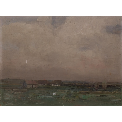 796 - Irish landscape, mid-20th century oil on canvas laid on board, unsigned, 22cm x 30cm, unframed