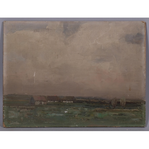 796 - Irish landscape, mid-20th century oil on canvas laid on board, unsigned, 22cm x 30cm, unframed