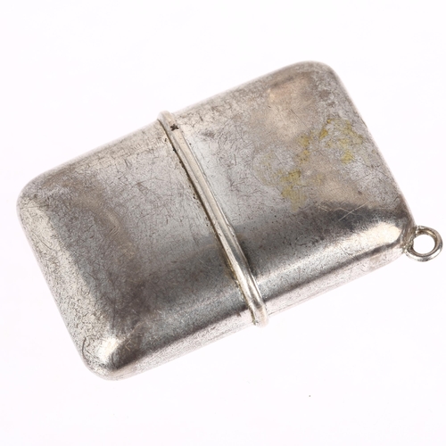 1049 - MOVADO - an Art Deco Swiss silver Ermeto self-winding travelling purse watch, circa 1920s, square si... 