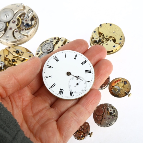 1070 - A quantity of loose wristwatch and pocket watch movements, including Tudor Royal, Omega, Tissot, etc