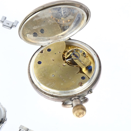 1071 - 3 watches, including lady's Seiko Coutura, and J W Benson silver pocket watch (3)