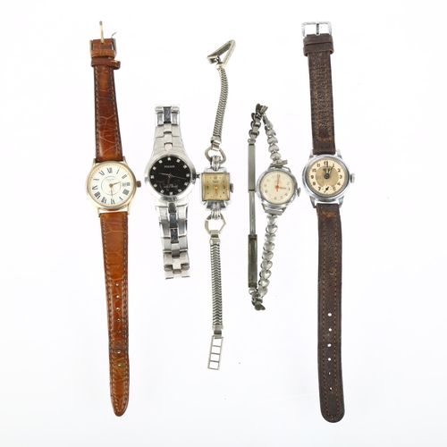 1072 - 5 wristwatches, including Prestige, Oris and Pulsar (5)