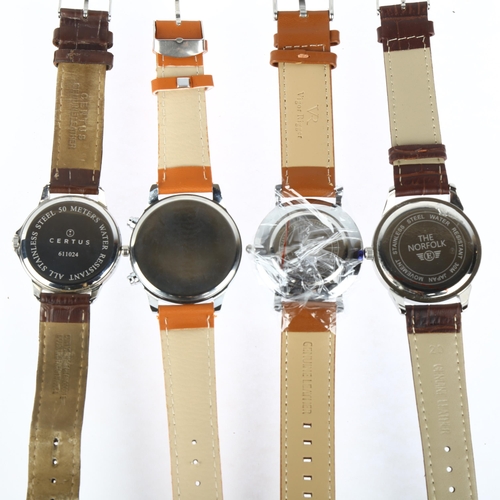 1073 - 4 modern quartz wristwatches, including Eriksen and Vigor Rigger, not currently working (4)