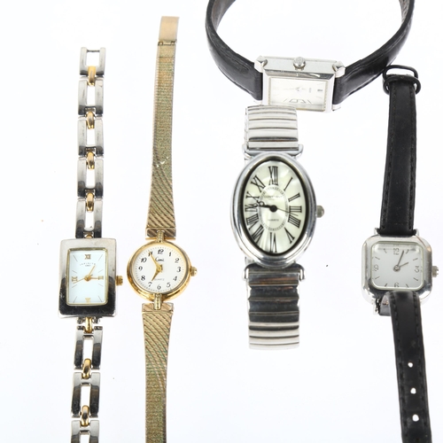 1075 - A quantity of lady's quartz wristwatches, including Meister Anker, and Guess