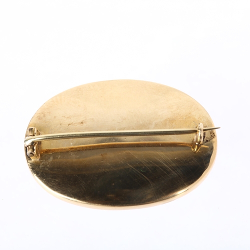 1104 - *DESCRIPTION CHANGE* An Antique feather bombe brooch, with crossed real feather motif beneath convex... 