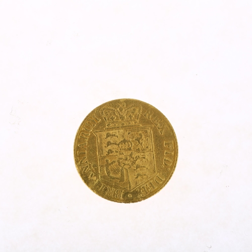 1177 - A George III 1818 gold half sovereign coin, 19.3mm, 3.8g