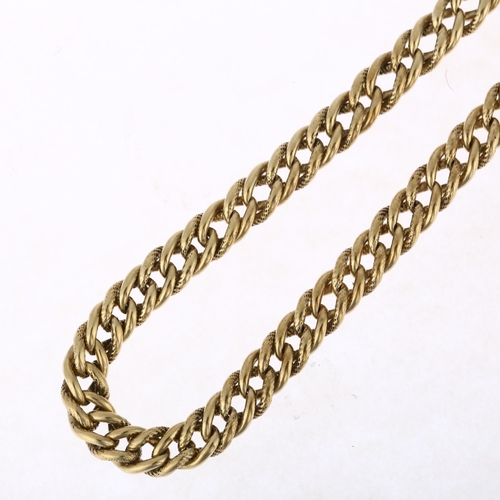 1194 - A 9ct gold curb link chain bracelet, 20cm, 19.3g