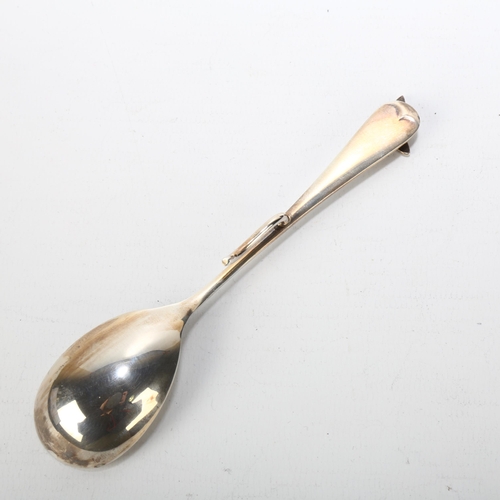 1689 - JOHN DONALD - an Elizabeth II silver honey bee preserve spoon, maker JAD, London 2004, with applied ... 