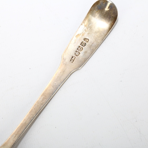 1701 - A George III Scottish silver Fiddle pattern tablespoon, William Marshall, Edinburgh 1805, 22cm, 2oz