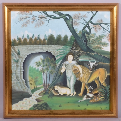 151 - 20th century Gujurat School India, Lord Shiva, oil on board, unsigned, 50cm x 50cm, framed