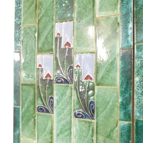 2681 - Two Art Nouveau tile panels. 31.5x97.5cm.