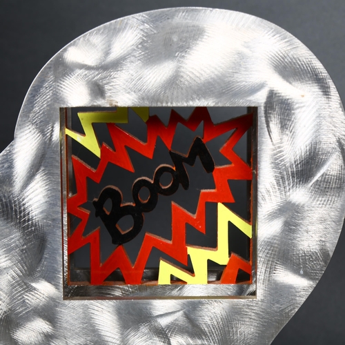 168 - DAVID GERSTEIN – BOOM within a head, a limited edition triple layer hand-cut and painted heavy steel... 