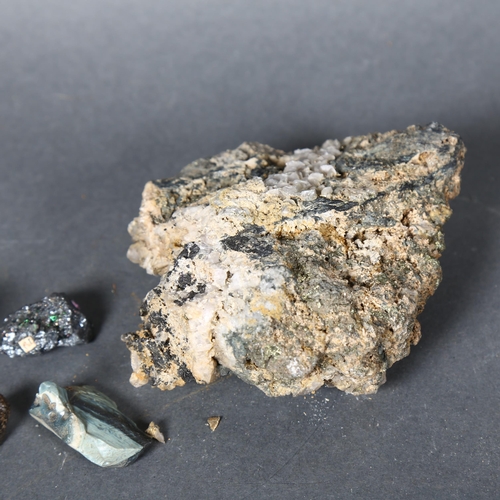 359 - A collection of minerals and other specimens, including a small polished section of Blue John, 3.5cm... 