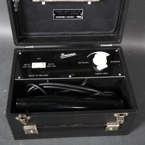 438 - A Beamu, an electric shock machine by Osborne Garrett Nagele Limited, number 1275, cased, width 25.5... 