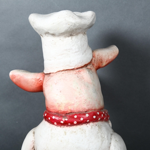 470 - A painted plaster butchers pig advertising figure, H62cm