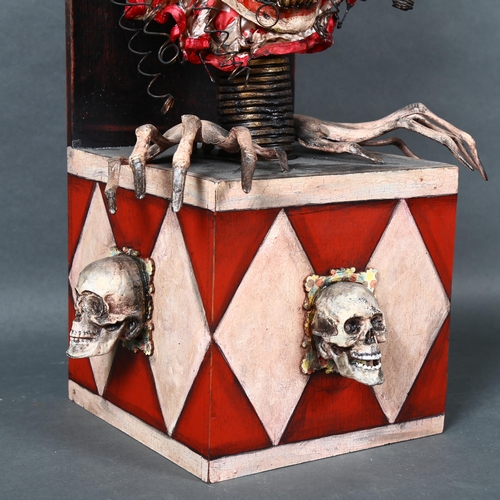 471 - Curiosity / Macabre - a Creepy Jack in the Box Sculpture. Highly detailed sculpture of a Jack in the... 