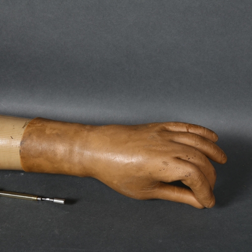 477 - Curiosity / Macabre -a  Vintage Prosthetic full arm and hand.