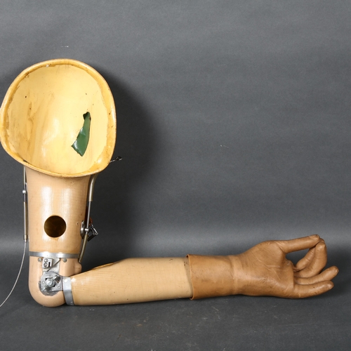 477 - Curiosity / Macabre -a  Vintage Prosthetic full arm and hand.