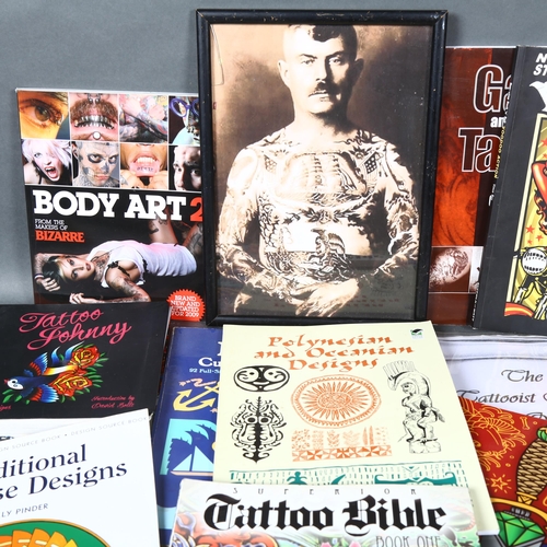 480 - A large quantity of tattoo magazines and books, associated ephemera and photographs.