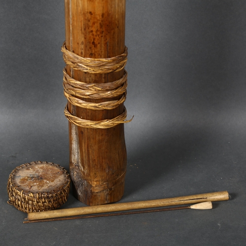 515 - A Malaysian Aboriginal blowpipe container for poison darts, used by the Saki tribes during the Japan... 