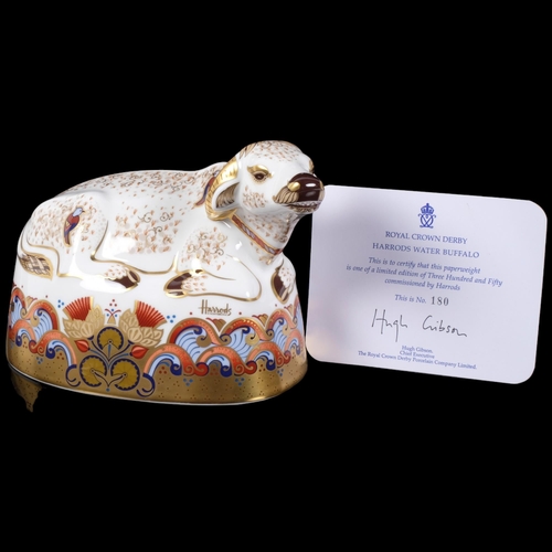 390 - Royal Crown Derby Harrods Water Buffalo limited edition of 350, this being no. 180, by Lowrie Adams,... 