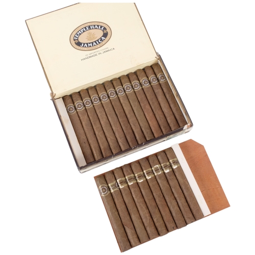 401 - An opened box of 21 Temple Hall Jamaica cigars