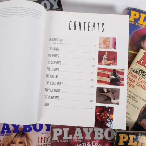 131 - A collection of adult magazines, and the Playboy book, 50 Years, by Gretchen Edgren