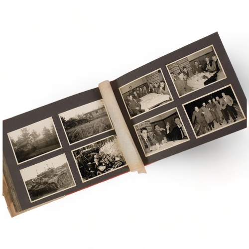 148 - An album containing various military and other photographs, including Coronation Queen Elizabeth 195... 