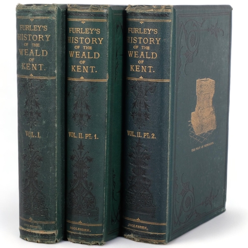 151 - Furley's History of the Weald of Kent Volume 1, Volume 2 Part 1 and Volume 2 Part 2, by Robert Furle... 