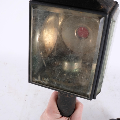 262 - 2 carriage lanterns, likely Antique or early 20th century, including a free-standing carriage lanter... 