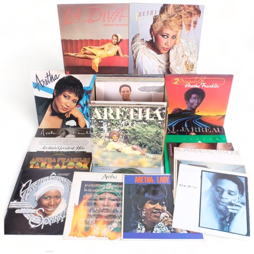 275 - A quantity of vinyl LPs, including a large quantity of Aretha Franklin, Al Jarreau, Bob Marley and t... 