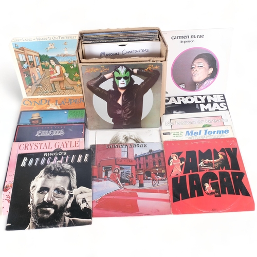 278 - A quantity of vinyl LPs, including such artists as The Bee Gees, Alison Moyet, Cat Stevens, REO Spee... 