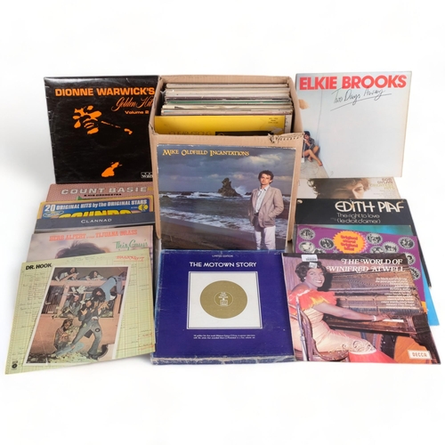 284 - A quantity of vinyl LPs, various artists and genres, including such artists as Dionne Warwick, Mike ... 