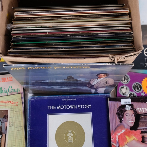 284 - A quantity of vinyl LPs, various artists and genres, including such artists as Dionne Warwick, Mike ... 