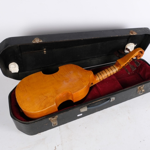 289 - A treble viol by John Hedghason Kendal, labelled to inside, 1978, in associated hardshell case