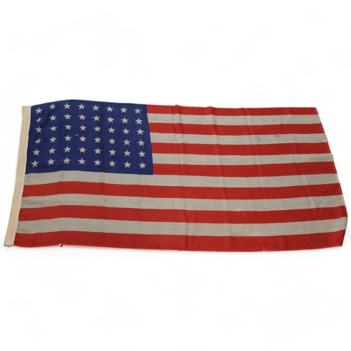 304 - A mid-century American flag, Stars and Stripes, flag shows only 48 Stars in total, 91cm x 177cm