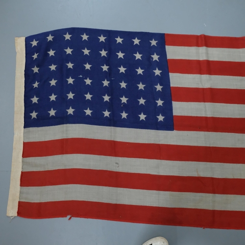 304 - A mid-century American flag, Stars and Stripes, flag shows only 48 Stars in total, 91cm x 177cm