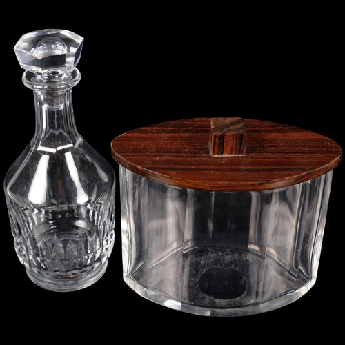 718 - Baccarat, France, a cut crystal decanter,  stopper base engraved 