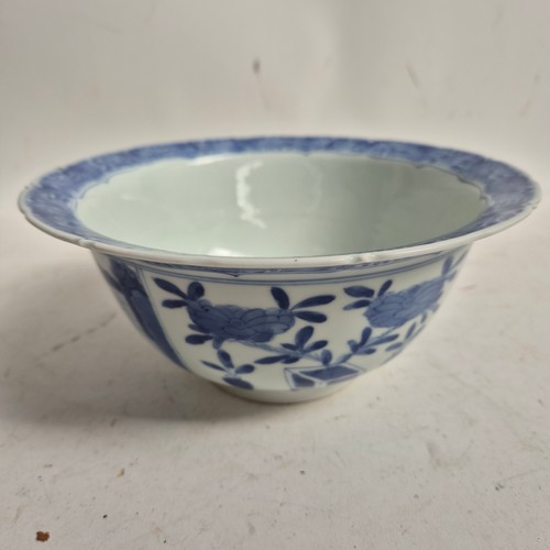 168 - A group of modern Oriental ceramic items, including a blue and white centrepiece bowl, with 6 charac... 